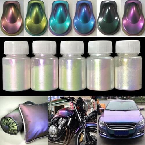 6 colors Car DIY Pigments car paint Decoration Powder Coating Chameleon Car bicycle modification spray paint Home Decor
