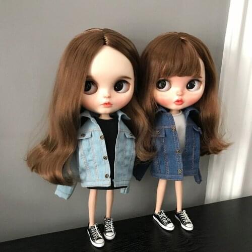 Handmade jacket 1/6 Doll Coat Fashion Doll Clothing for pullip pp fr st blyth clothes 30cm doll accessories for Barbie