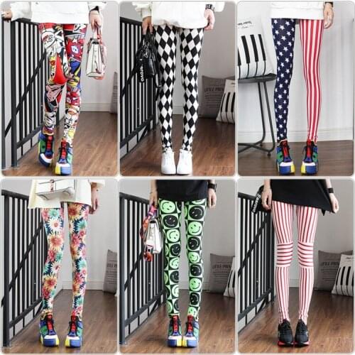 Women Fitness Legging Plus Size Hole Retro Print Leggings Women Sports Sexy Fitness Casual Pants leggins mujer