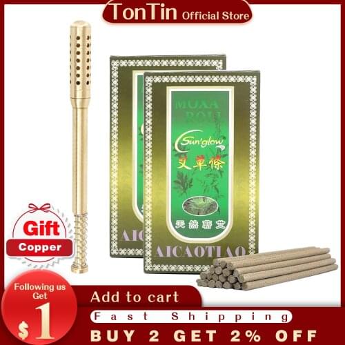 Hot natural mugwort little smoking moxa roll stick 4x118mm 65pcs/pack 2packs/lot Gift moxa device