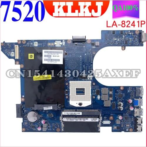 KLKJ QCL00 LA-8241P Laptop motherboard for Dell Inspiron 15R-5520 7520 original mainboard UMA
