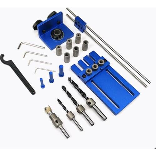 08450 circular wood tenon punch three-in-one positioner woodworking hole opener hand tool set