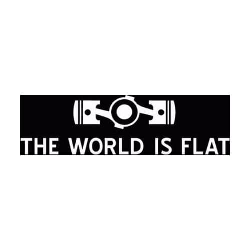 The World Is Flat Sticker Decal Car Vinyl JDM Stance car sticker 14.5 cm * 4cm