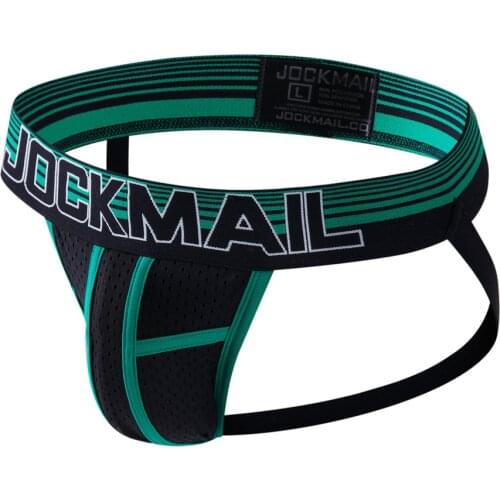 Jockmail brand sexy jockstrap men underwear string thong gay mens underwear heren lingerie gay panties tenu sexy erotique mesh