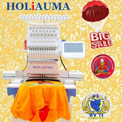 Newest HOLiAUMA single head computerized embrodiery machine for cap t-shirt clothes