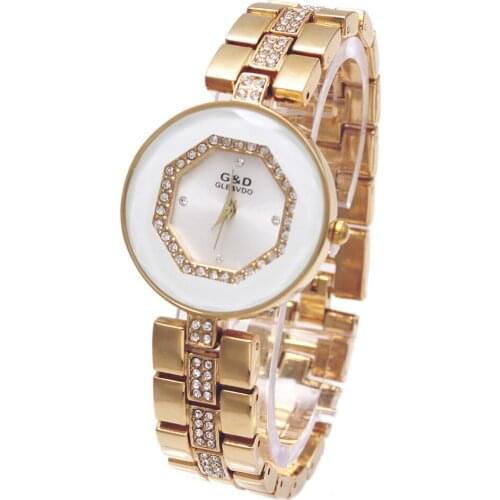 2017 New Luxury G&D Women Quartz Wristwatch Ladys Bracelet Watches Multicolor Stainless Steel Strap Relojes Mujer Fashion Gift