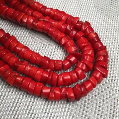 New Natural Coral Beads Red Irregural Shape Loose Beads for Making Bracelet Necklace Jewely Exquisite Gift Size 9-10mm