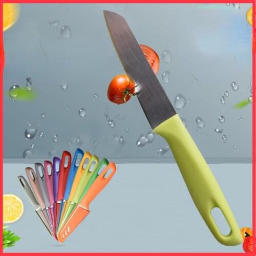 Rainbow Color Knife Cut Fruit Peel Knife Household Stainless Steel Fruit Knife Kitchen Fruit Knife Peel Knife