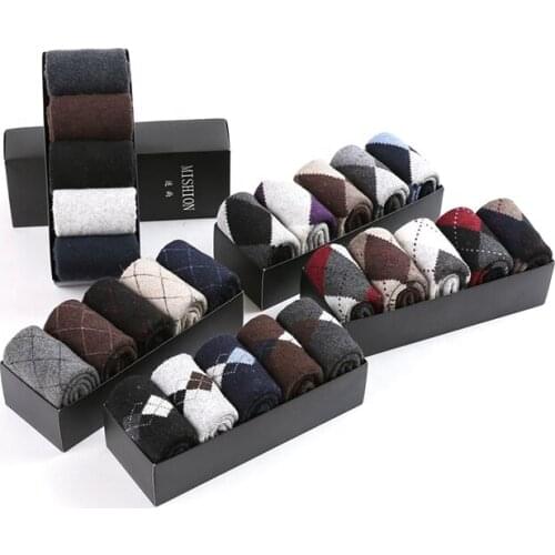 Autumn Winter Thick Business Dress Wholesale Box Mens Terry Socks