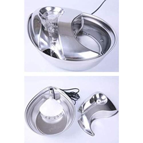 Pet Water Feeder Dog Cat Drinking Fountain 2.8 L Stainless Steel Automatic Pet Feeder 110-230 V