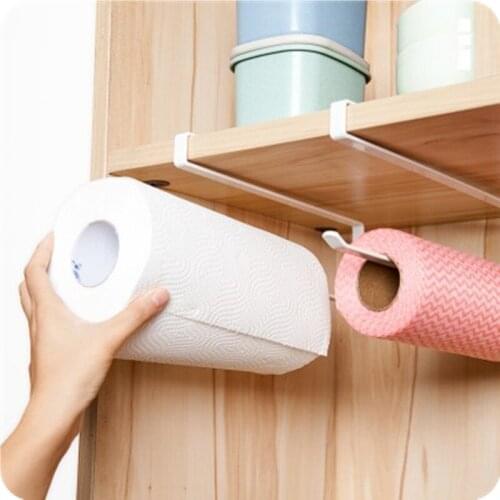 Paper towel shelf cabinet does not need to be perforated roll paper shelf kitchen paper napkin shelf kitchen film storage shelf