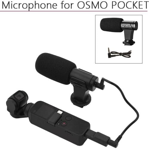 Portable 3.5mm Microphone for DJI Osmo Pocket/Pocket 2 Audio Adapter Data Cable Connector Handheld Gimbal Camera Accessories
