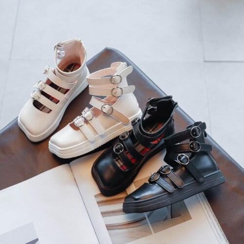 2020 autumn fall faux leather shoes white princess kids girls shoe size 36 big girl