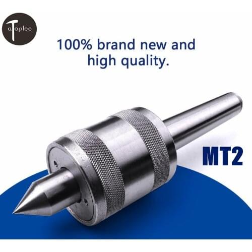 High Precision Steel MT2 Lathe Live Center Morse Taper Tool Live Revolving CNC Milling Center Taper Machine Accessories