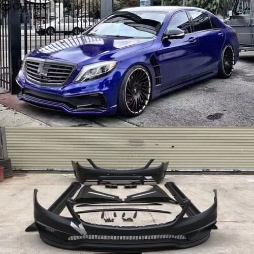 W222 S320 S350 Car body kit FRP Unpainted front Rear bumper Side skirts for Mercedes Benz W222 S500 WALD BODY KIT 13-17