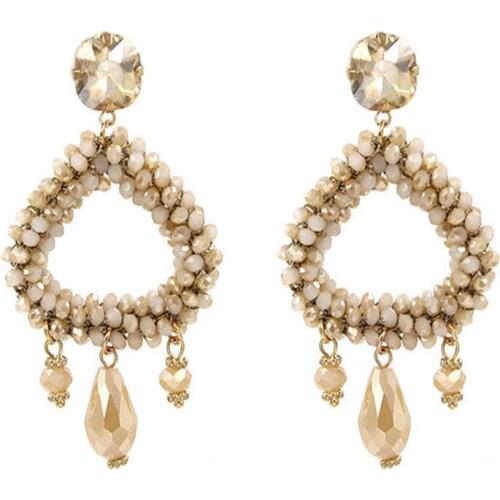 Xujiafu Bohemia pendant earrings For women crystal earrings triangle earrings new fashion wedding party earrings Bijoux