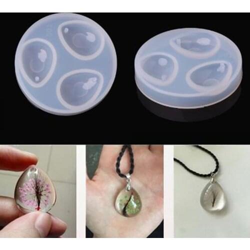 1PC DIY Transparent Silicone Pendant Water Drop Gem Mold Epoxy Resin Casing Handmade Crafts Jewelry Making Tools