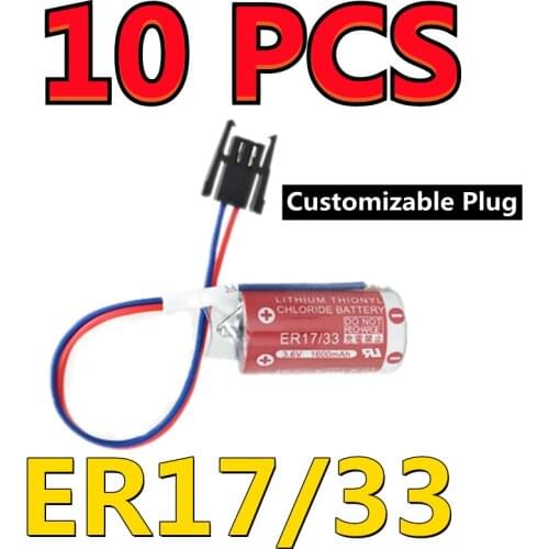 10PACK Original NEW For Maxell ER17/33 3.6V PLC Industrial Control Lithium Battery With Connector (Customizable Plug)