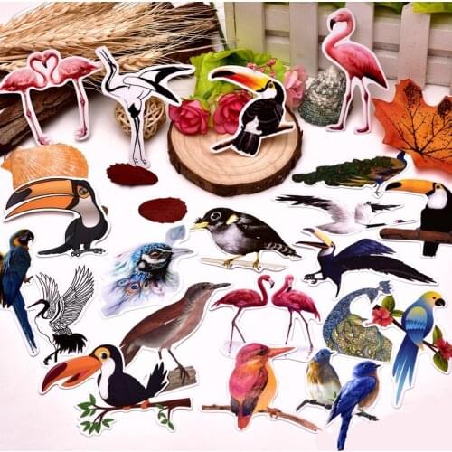22/45pcs Hundred birds cute Diary moves paper Stickers For Luggage Skateboard /DIY Scrapbooking Pocket sticker/waterproof
