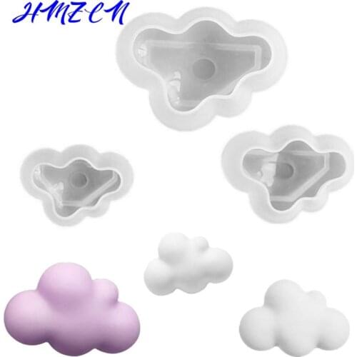 3D Cloud Shape Chocolate Silicone Mold Mousse Fondant Ice Cube Mould Pudding Candy Soap Candle Molds Baking Cake resin mold