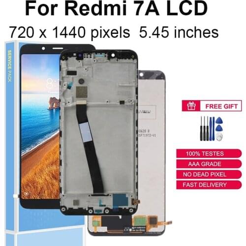5.45" Original For Xiaomi Redmi 7A LCD Display Touch Screen Digitizer Assembly Replacement Parts With Frame