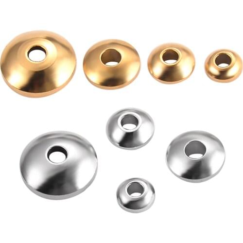 50pcs/lot Stainless Steel Spacer Charms Beads For Jewelry Making DIY Beads For Necklace Bracelets Accessories