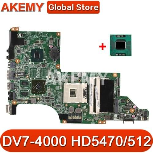 Akemy laptop motherboard for hp pavilion DV7T DV7-4000 609787-001 hm55 ATI ATI HD5470/512 ddr3 DA0LX6MB6H1 DA0LX6MB6F2