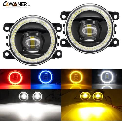 Car LED Fog Light Angel Eye DRL Daytime Running Lamp For Ford Fusion Fiesta Focus C-Max Edge Ranger Transit Tourneo Ka EcoSport