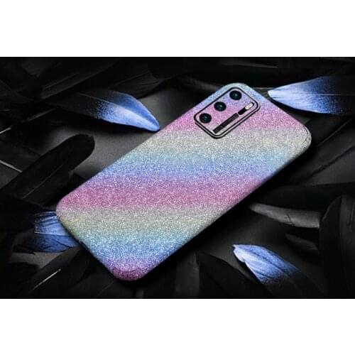 Shining Glitter Powder Matte Wrap Skin Full Body Phone Paste Sticker For HUAWEI P40 Pro P40 P30 Pro P20 Bling Sequin Skin Film