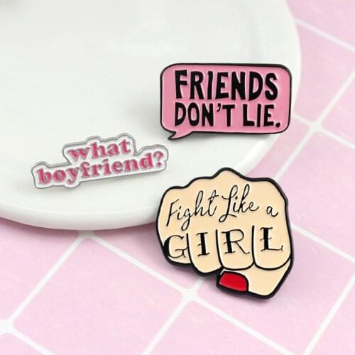 Quote Letters Brooches No Bad Days Don't lie I Believe Badge Symbol Message Lapel Pins Creative Collection Jewelry For Women Men