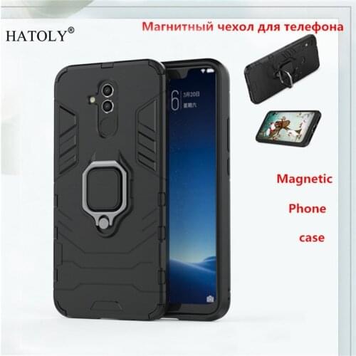 Huawei Mate 20 Lite Cover Magnetic Finger Ring Bracket Armor Case Huawei Mate 20 Lite Back Cover Hard Bumper Phone Case Funda