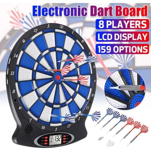 Electronic Dartboard Darts Game Set Automatic Scoring Dart Plate Board Sound Prompt Office Family Toys 8 Games 159 Variations