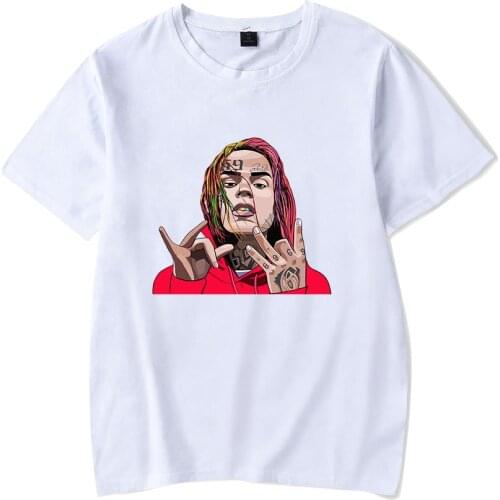 Rapper 6ix9ine T-Shirt Men Women T Shirts Harajuku Popular O-neck Tee Summer Personality Hip Hop T-Shirt 6ix9ine Print T Shirts