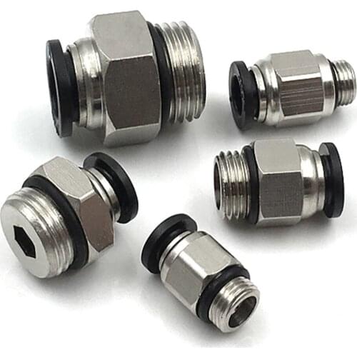 G thread PC pneumatic quick connector trachea hose 4 6 8 10 12mm quick connector pneumatic components with sealing ring