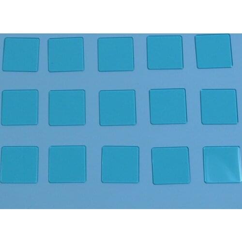 Cyan Blue Filter Cyan Blue Glass Visible Absorption Filter QB21 20*20*1mm Square
