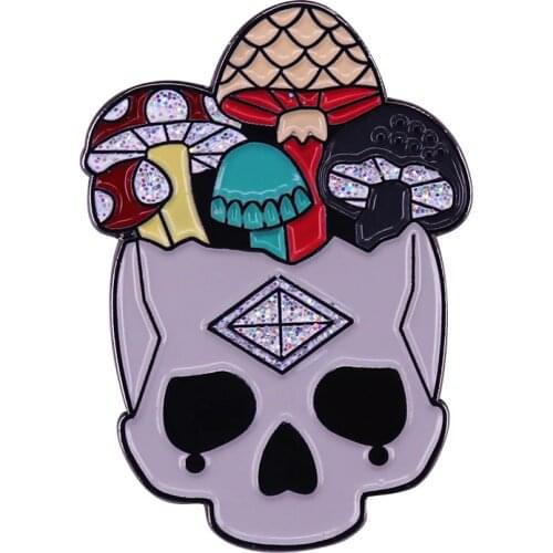 Mushroom Skull Brooch You deserve this pin because you're the Queen of the Universe