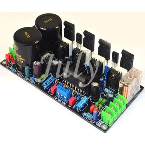IRF240 field effect tube power amplifier board, 120W+120W, AC AC dual 18-24V, 4-8Ω, discrete pair tube, adjustable A