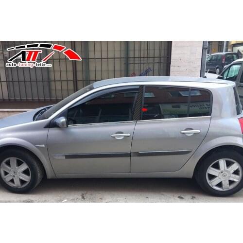 Fit For Renault Megane 2 Hb Carbon Door Pole 2 Piece Chrome Styling Accessories Modified Designed Car Tuning Piece