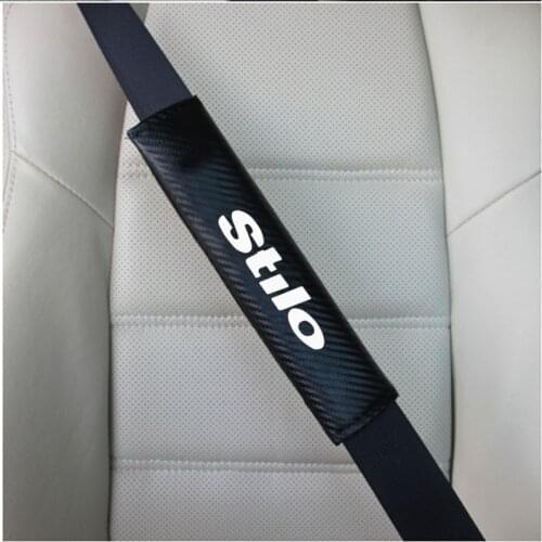 PU Fashion Car Seat Belt Cover Car Seat belt shoulder Pads for Fiat Stilo