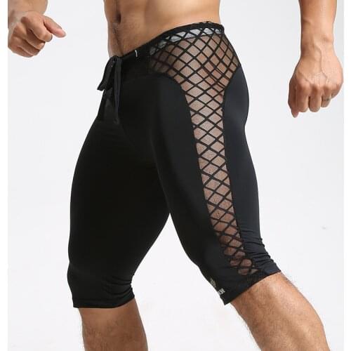 Mens Fitness Mesh Patchwork Shorts,Mens Quick-Dry Short Pants,Mens Leggings,Mens ShortsThin sexy leggings