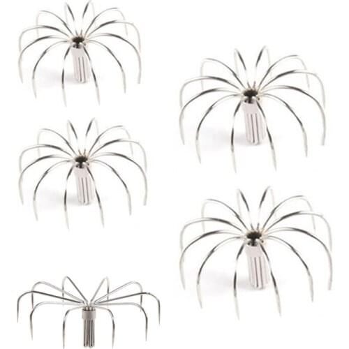 5 Pcs 12 Needles Stainless Steel Squid Cuttlefish Octopus Umbrella Fishing Hooks Jigging Fishhook Tackle Accessories