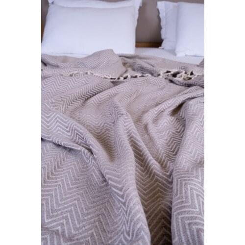 Very Soft Double Side 100% Turkish Cotton Coffee Color Blanket, Throw