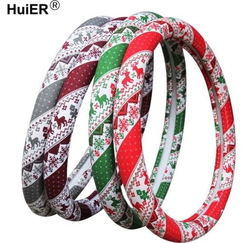 Flax Car Steering Wheel Cover Fashion 4 Colors Cute Breathable For Women Girls Braid on the Steering-Wheel Auto Car Styling
