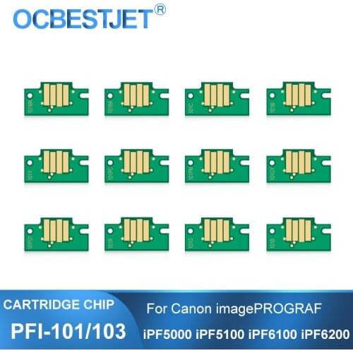 PFI-101 PFI-103 PFI101 PFI103 Permanent Cartridge Chip For Canon imagePROGRAF iPF5000 iPF5100 iPF6100 iPF6200 Printer Chips