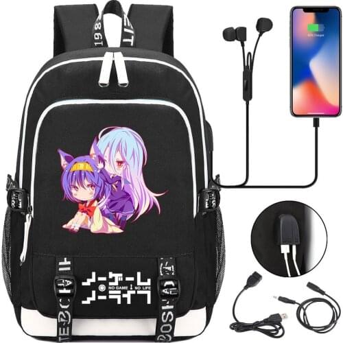 Animation game life youth schoolbag USB mens and womens leisure backpack