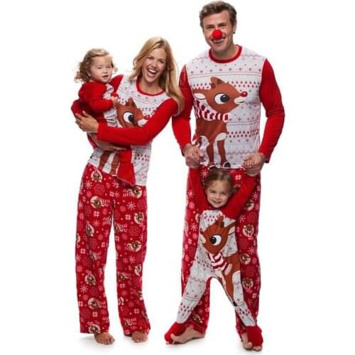 Blotona Family Matching Pyjamas PJS Set Xmas Santa Deer Pattern Sleepwear Nightwear family Christmas Pajamas Outfits