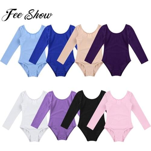 Kids Ballerina Tulle Ballet Dress Gymnastics Leotards for Girls Costume Long Sleeves Ballet Leotards for Girls Stage Dance Wear