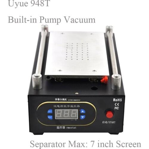 948T UYUE Mobile phone repair machine Built-in Pump Vacuum Separator Machine for LCD Screen Max 7 inch,for phone display screen