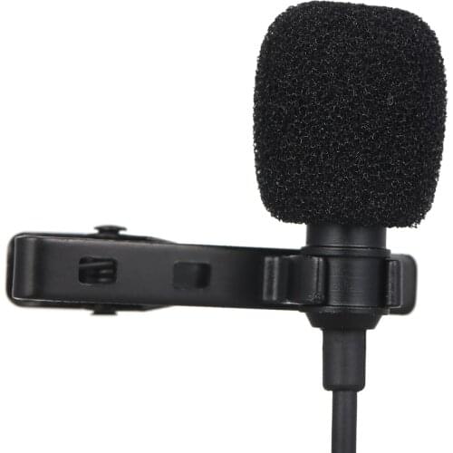 High Sensitivity Mic 3.5mm Mini Collar Microphone 1.5m Wires Clip Lapel Microphone Audio Adapter Cable for Smart Phone Laptop