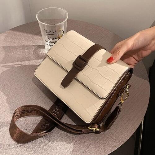 High Quality Vintage Stone Pattern Small Shoulder Bag for Women 2021 Trend Design Handbag and Purse Female Luxury Crossbody Bags